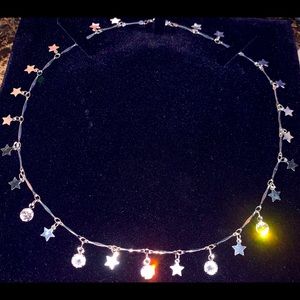 Genuine Swarovski crystal and star choker